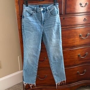 J. Crew Light Blue High-Rise Cropped Straight Jeans